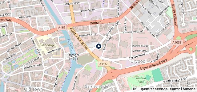 Map showing the location of Stoneacre Hull