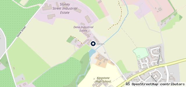 Map showing the location of Dene Garage