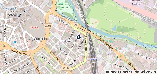 Map showing the location of Derby Auto Electrics Ltd