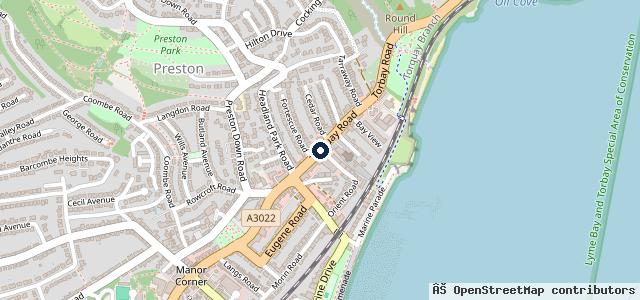 Map showing the location of Vauxhall Eden Torbay