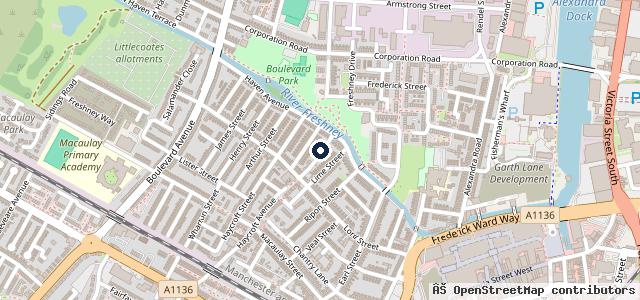 Map showing the location of Freshney Car Centre