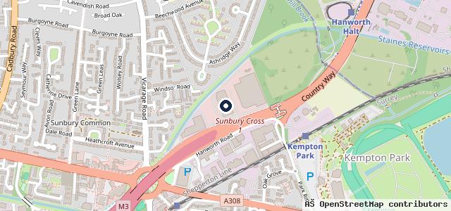 Map showing the location of Sytner Land Rover South West London
