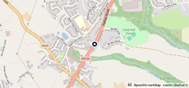 Map showing the location of Halifax Volkswagen