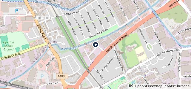 Map showing the location of Hanger Lane MOT Centre