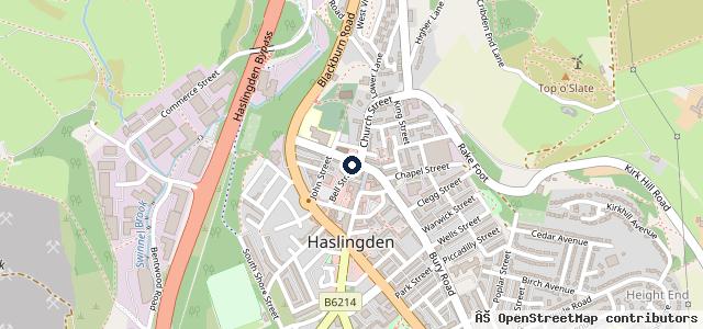 Map showing the location of Haslingden Tyres