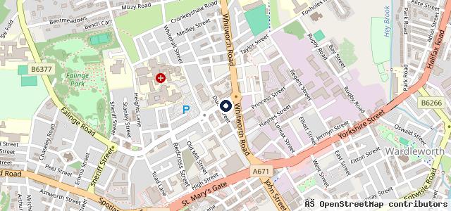 Map showing the location of Howard Street Auto Centre