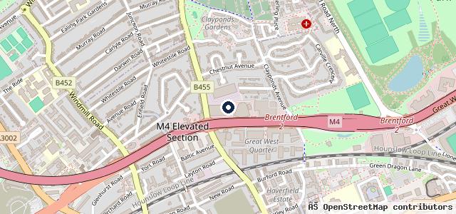 Map showing the location of Kwik Fit - Brentford