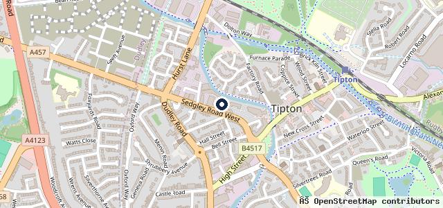 Map showing the location of BCMT | Tipton