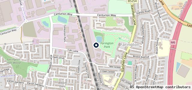 Map showing the location of Leyland diagnostic services