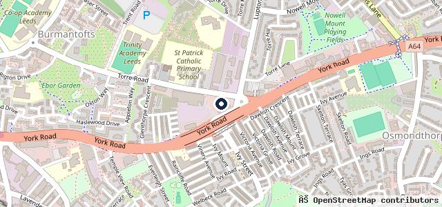 Map showing the location of Lookers Ford Leeds Service Centre