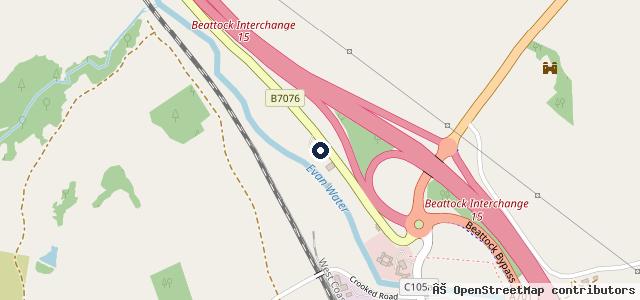 Map showing the location of MCM garage services