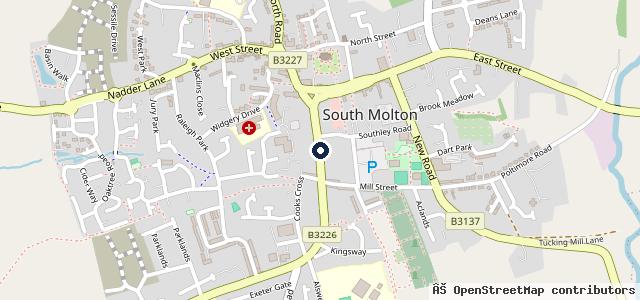 Map showing the location of Moors Garage