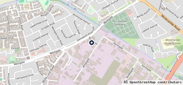 Map showing the location of MOT Service Centre Ltd And Car Repairs morecambe