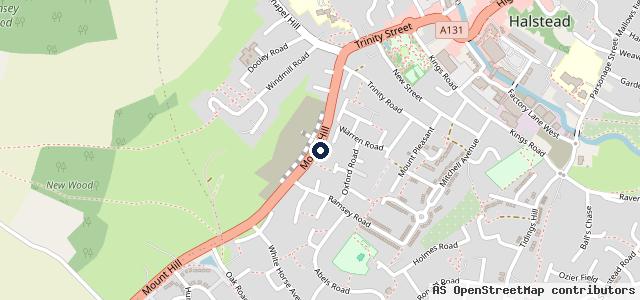 Map showing the location of Mount Hill Garage