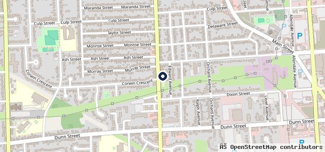 Map showing the location of Maple Leaf Autobody