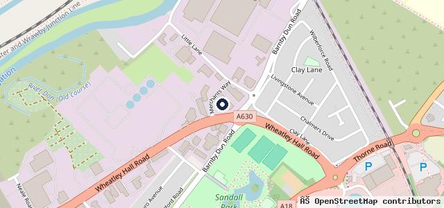 Map showing the location of Pentagon Doncaster | Jeep, Alfa Romeo and Motability