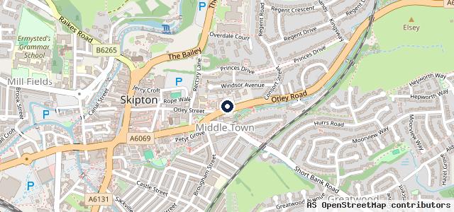 Map showing the location of Peter Watson Garage