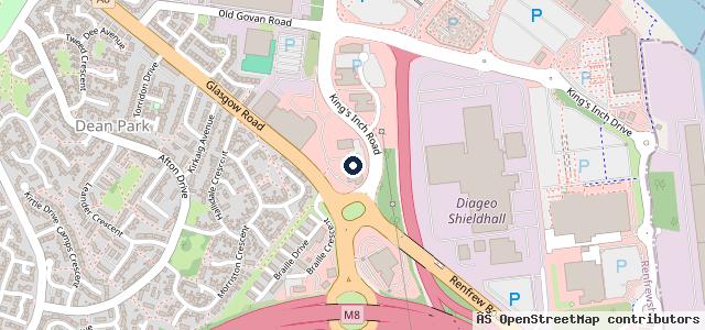 Map showing the location of Porsche Centre Glasgow