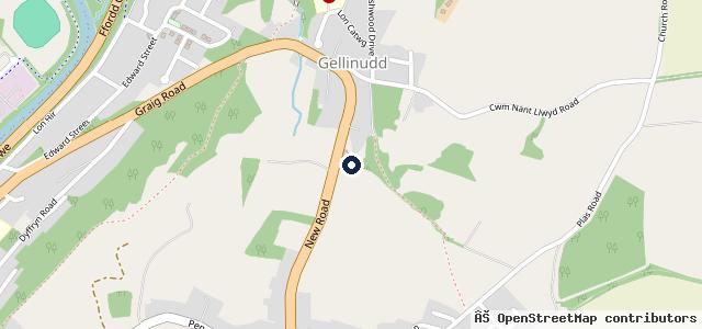 Map showing the location of Meadow Garage