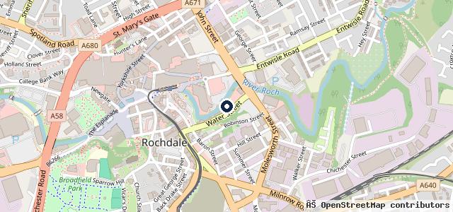 Map showing the location of Robinsons Rochdale | Rochdale