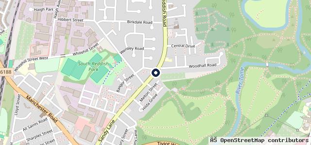 Map showing the location of Bosch Car Service - Sandy Lane Service Station