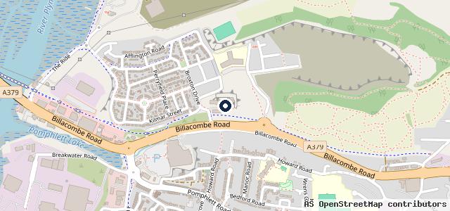 Map showing the location of Staddiscombe Garage Ltd