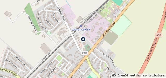 Map showing the location of Tower Garage Laurencekirk Ltd | Laurencekirk