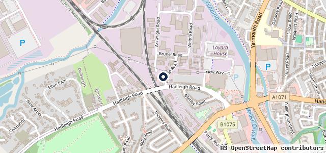 Map showing the location of Universal Care Services Ltd. - Ipswich