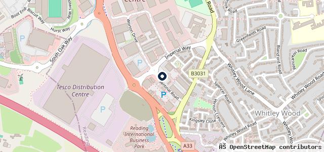 Map showing the location of Waylands - Volvo Cars Reading
