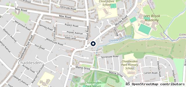 Map showing the location of Wilmot Service Station