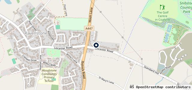Map showing the location of 37 Leicester Rd