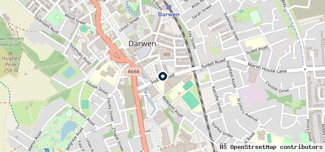 Map showing the location of Sudell Road Motors