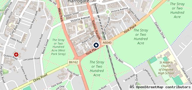 Map showing the location of Kwik Fit - Harrogate