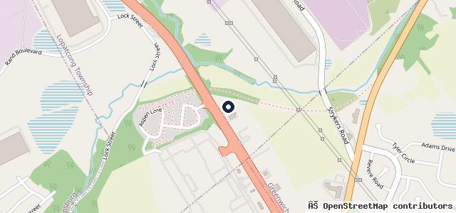 Map showing the location of Rossnagle's Service Center
