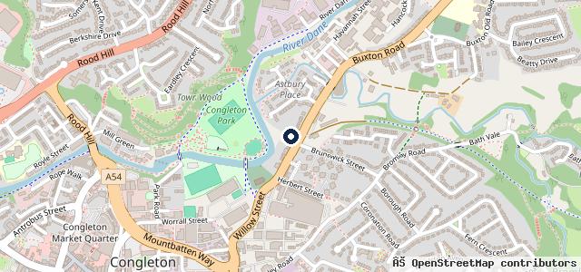 Map showing the location of Brook Street Garage