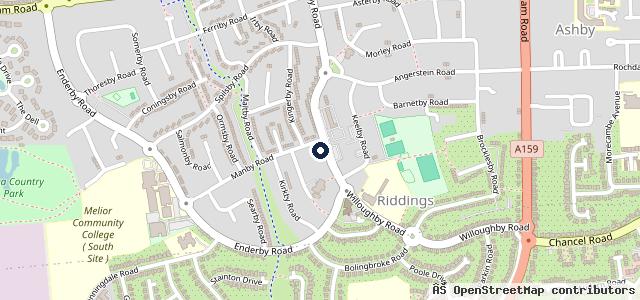Map showing the location of DJs SERVICE CENTRE SCUNTHORPE