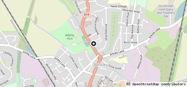 Map showing the location of Bullseye Motor Stores - Bentley