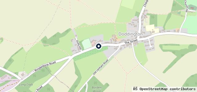 Map showing the location of Doddington Service Station