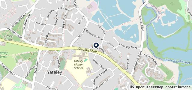 Map showing the location of Yateley MOT Centre Ltd
