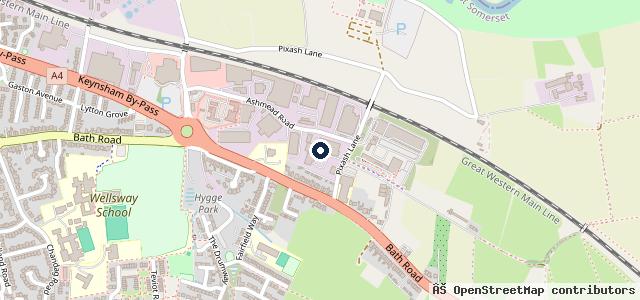 Map showing the location of Bristol & Bath Car Services