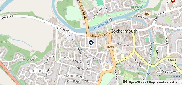 Map showing the location of Cockermouth Motor Cycles