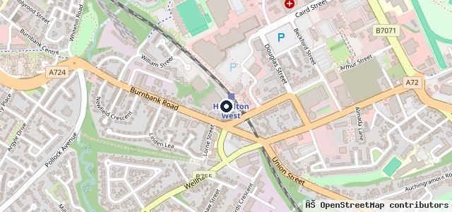 Map showing the location of Strathclyde Autotune - Bosch Car Service | Hamilton