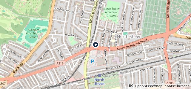 Map showing the location of 1 North Rd