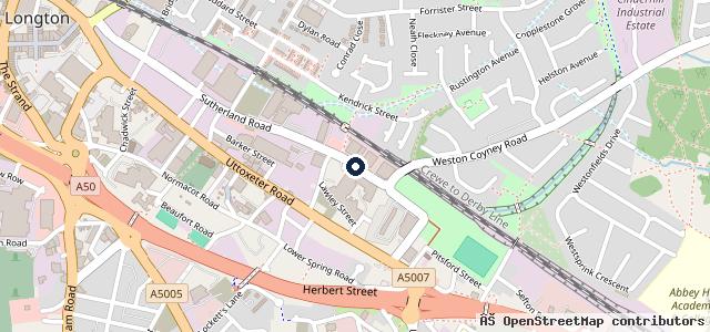 Map showing the location of Elliott's Autos