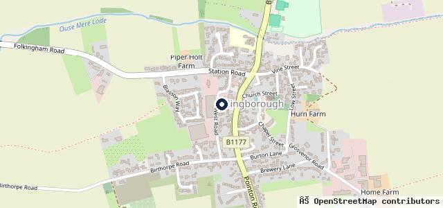 Map showing the location of Billingborough Cars & Commercials