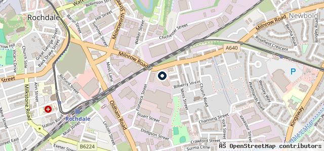 Map showing the location of Car Body Supplies Rochdale