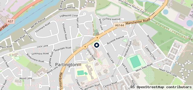 Map showing the location of Partington Service Centre