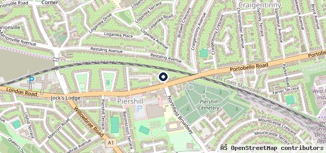 Map showing the location of Abercorn Garage