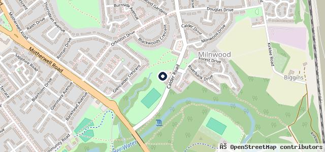 Map showing the location of Calder Road Garage