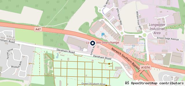 Map showing the location of Group 1 Norwich BMW